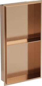 Mexen X-Wall-NR półka wnękowa bez kołnierza z półką 60 x 30 cm, miedź szczotkowana - 19C1603010S