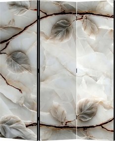 Parawan pokojowy 3-częściowy 135x172 Jednostronny dekoracyjny glamour mineralny Biały Alabastrowe Gałęzie