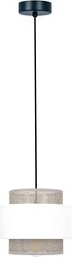 Biało-beżowa lampa wisząca abażurowa boho - A518 K0-C64