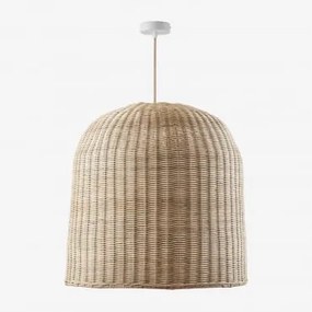 Lampa Sufitowa Wisząca Flandria Naturalny - Biała & Ø60 Cm - ↑60 Cm Flandes - Sklum