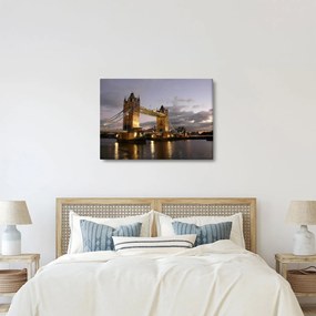 Obraz - Tower Bridge nocą (70x50 cm)