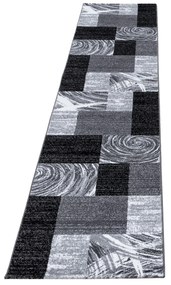 Dywan nowoczesny Parma prostokąty szaro-czarny 80 cm x 300 cm
