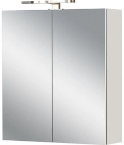 Kremowa wisząca/z lustrem szafka łazienkowa 60x71 cm Arcena – Germania