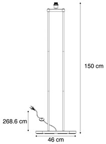 Nowoczesna lampa podłogowa czarna - Thijmen