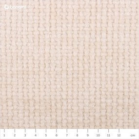 Kremowe tapicerowane łóżko dwuosobowe ze schowkiem ze stelażem 180x200 cm Bellis – Micadoni Home