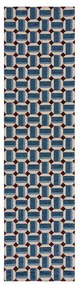 Niebieski chodnik 60x230 cm Lennox Geometric – Flair Rugs