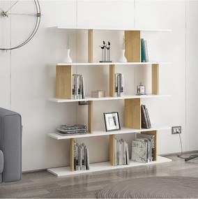 Półka stojąca JORIN - dąb biały, 130x137x25