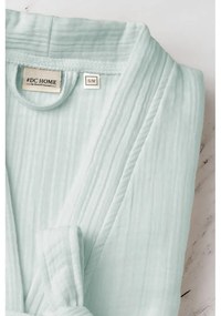 Miętowy szlafrok muślinowy w rozmiarze S/M Kimono – Foutastic