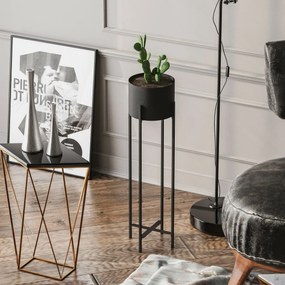 Metalowy stojak na kwiaty GED-025 Loft czarny