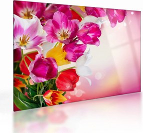 Obraz na szkle tulipanów (70x50 cm)