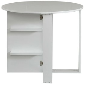 Składany stół do jadalni Middle Shiny White