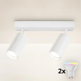 Brilagi - LED RGBW ściemnialna oprawa punktowa SELE MODERN 2xGU10/6W/230V biała