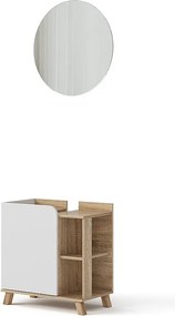 Zestaw mebli łazienkowych sonoma/biały 60x35x65 karen