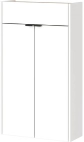 Biała szafka w dekorze dębu 56x97x22 cm Ameca – Germania