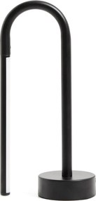 Czarna metalowa lampa stołowa LED (wysokość 30 cm) Bow – Kave Home