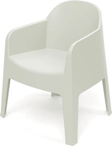 Plastikowe krzesło do ogrodu Milane, z podłokietnikami