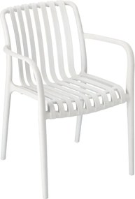 Krzesło ogrodowe 45,5 x 57 x 45/81 cm, białe