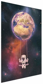 Plakat Kosmiczna huśtawka 21x30 cm bez ramy bez marginesu ARTGEIST B