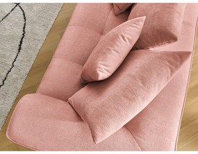 Różowa sofa z tkaniny szenilowej 237 cm Whesley – Bobochic Paris