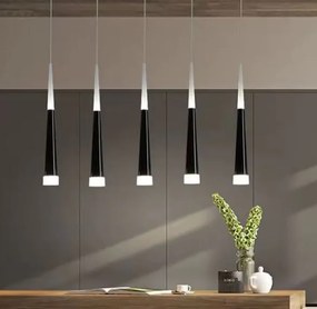Lampa stożkowa LED z kloszem wiszącym sufitowa AT50-1SL-Czarna
