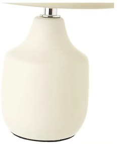 Biało-kremowa ceramiczna lampa stołowa z tekstylnym kloszem (wys. 24 cm) – Casa Selección