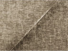 Jasnobrązowy rozkładany narożnik z tkaniny szenilowej (prawostronny/z szezlongiem) Kuki – Makamii