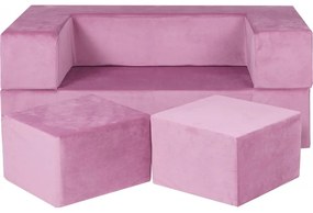 Cube sofa dziecięca, różowa - meowbaby®