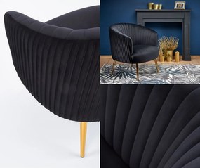 Tapicerowany fotel w stylu glamour Crown