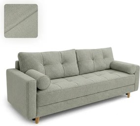 Sofa z Funkcją Spania LONAR Szara Boucle Nowoczesna