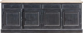 Komoda  240x48x94 old black &amp; natural