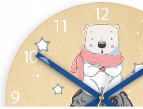 Zegar ścienny cichy do pokoju dziecięcego drewniany nowoczesny dekoracyjny