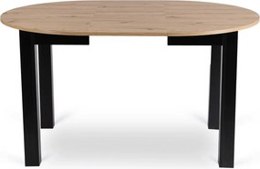 Mały stół loftowy z funkcją rozkładania Harry dąb artisan/czarny
