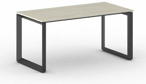 Biurko PRIMO INSPIRE, 160x80 cm, czarna podstawa, dąb naturalny