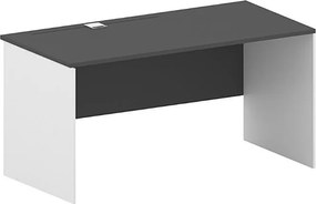Biurko biurowe FUTURE, 170x80 cm, biały/grafit