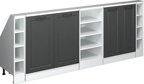 Szafka kuchenna na dach skośny antracytowy domek wiejski 210x46x81.6 r-line