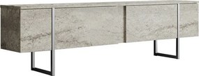 Stolik pod telewizor Luxe Travertine and Silver