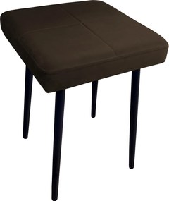 Taboret MAX tkanina Welur stelaż metalowy STOŁEK LOFT : Kolor nogi - Czarna stożek, Kolor tkaniny - VELVET - MG05, Typ tkaniny - Velvet