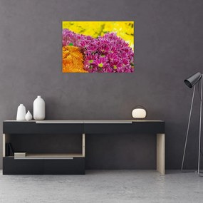 Obraz różowego kwiatu (70x50 cm)