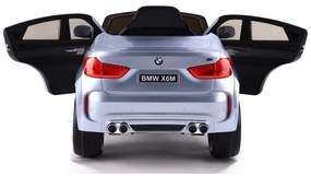 Auto na akumulator bmw x6 srebrny lakierowany