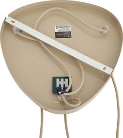 Lampa wisząca retro taupe z metalowym kloszem 6-punktowa - Macaron
