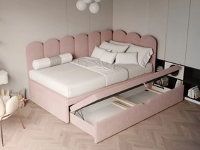 Łóżko dziecięco-młodzieżowe JANE z dodatkową powierzchnią spania - 120x200