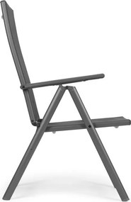 Krzesło ogrodowe, składane, regulowane Napoli, szare