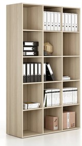 Regał FRAME, wysoki, 3 kolumny, 2162 x 1299 x 450 mm, dąb naturalny