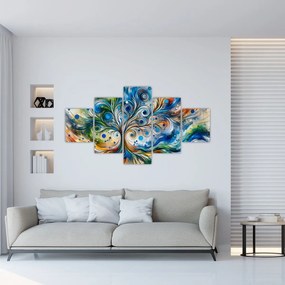 Obraz – Kolorowe energetyczne drzewo (125x70 cm)