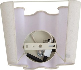 Lampa ścienna Japandi beżowa lniana 20 cm - Oyster