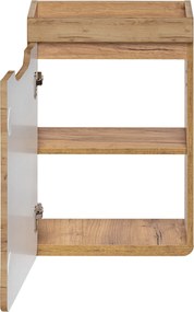 Wąska szafka pod umywalkę wpuszczaną 40 cm, Aruba 823 FSC, dąb craft złoty