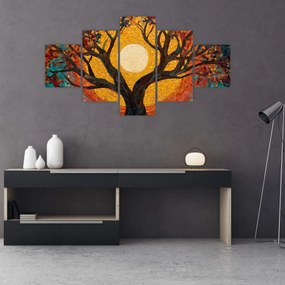 Obraz - Słońce w koronie drzewa życia (125x70 cm)