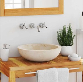 Umywalka 40x12 cm kremowy marmur