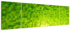 Obraz żółto-zielonych kostek (170x50 cm)