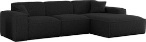 Narożnik Luga L Prawy tkanina Sven 19 czarny